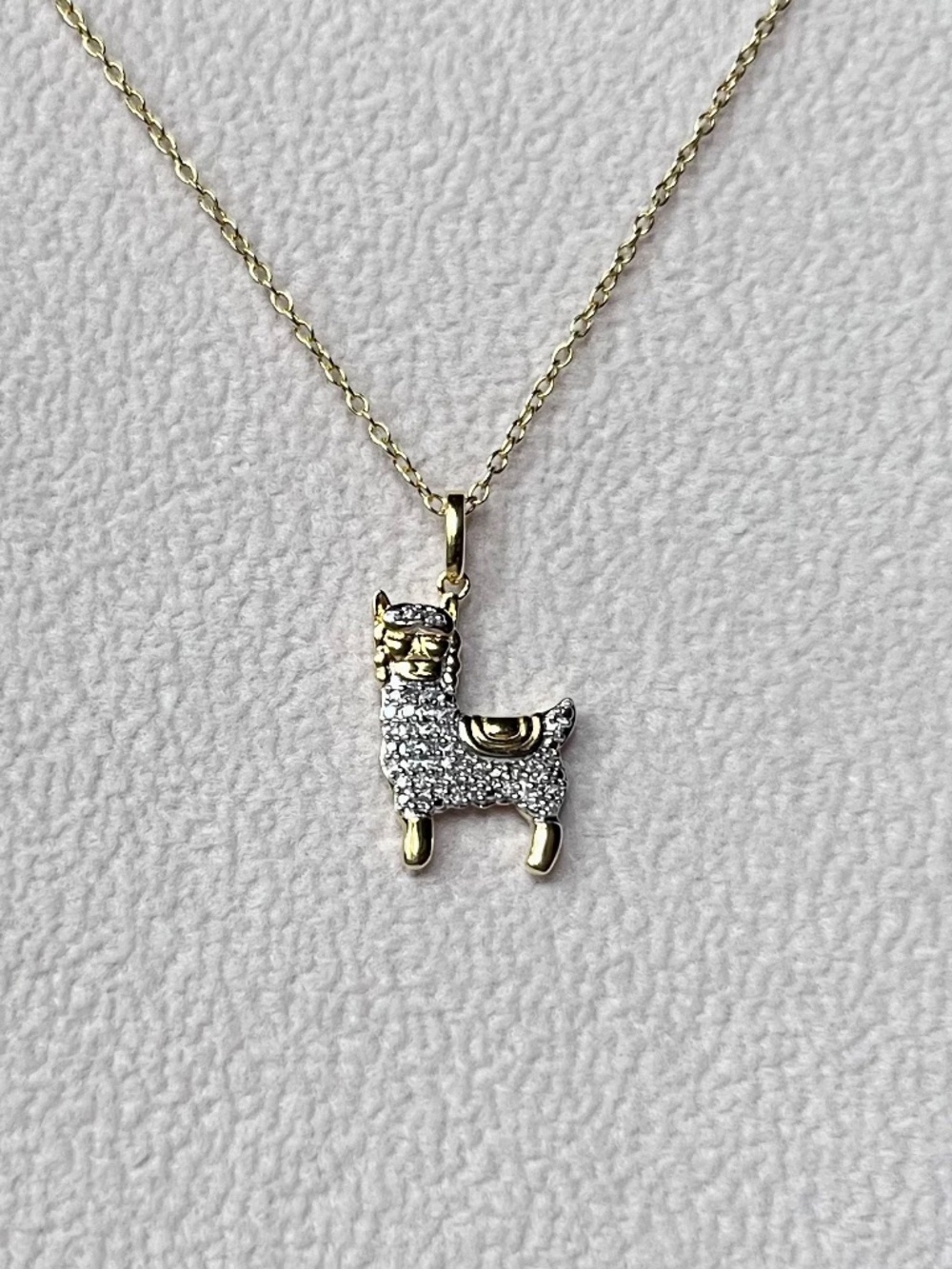 N028 | Natural Diamond Heart Eye Lama Necklace
